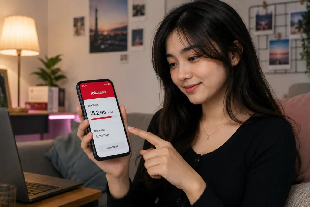 cara cek kuota telkomsel 2026