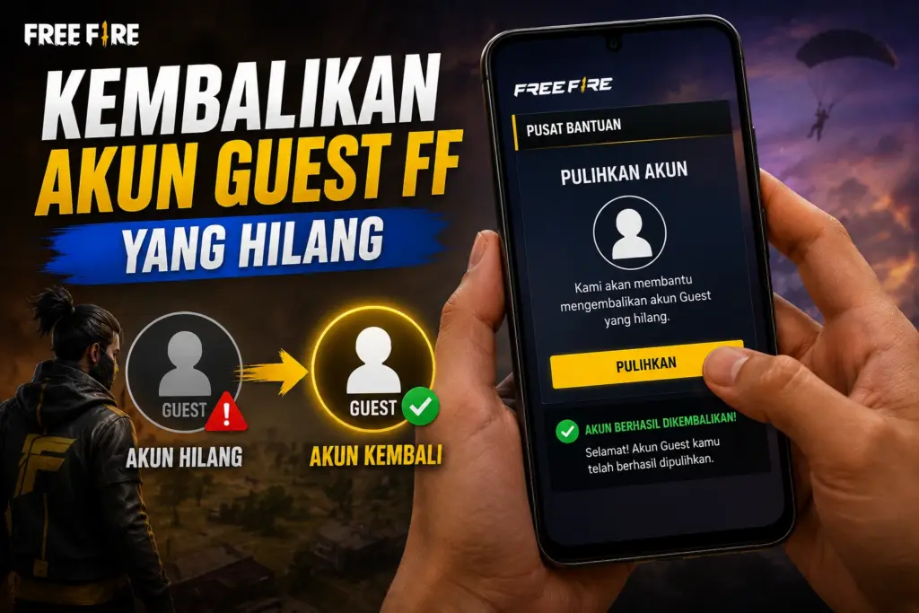 cara mengembalikan akun guest ff yg hilang