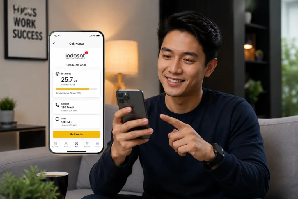 cara cek kuota indosat