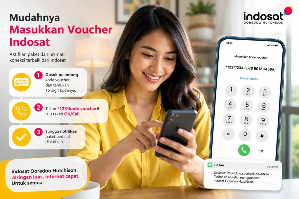 cara memasukan voucher indosat