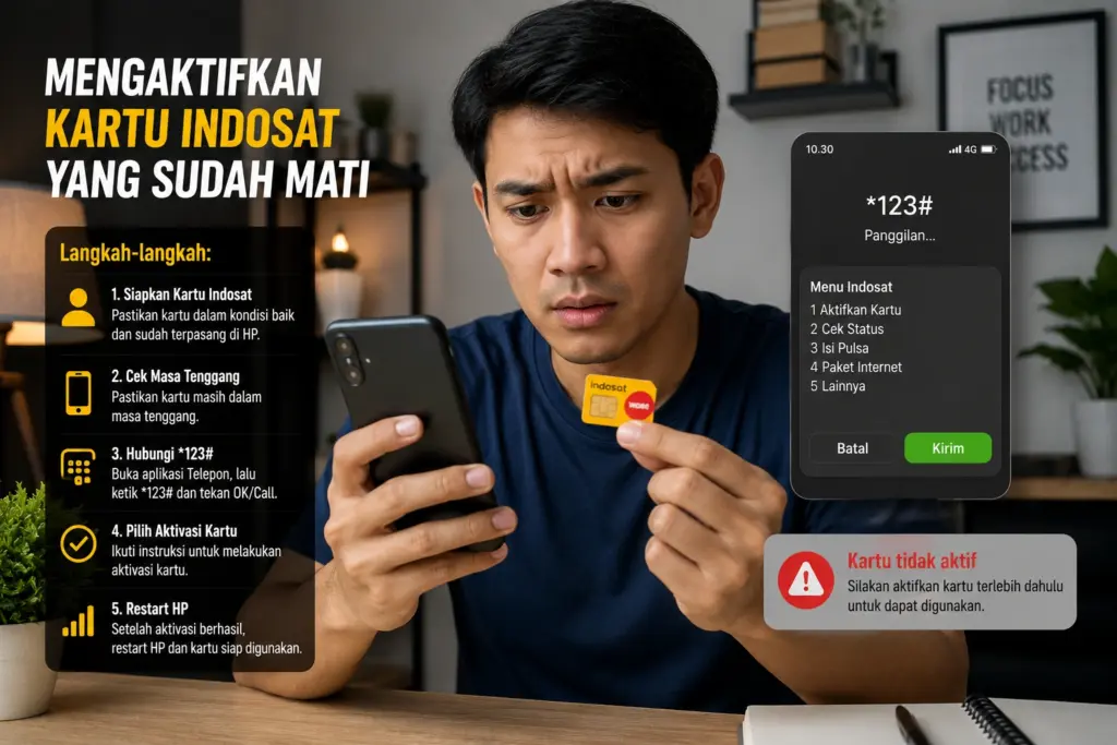 Cara Mengaktifkan Kartu Indosat yang Sudah Mati Online dan Offline