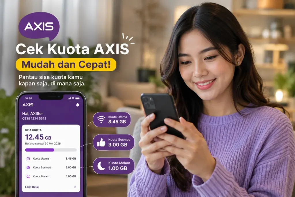 Cara Cek Kuota AXIS 2026 Tanpa Aplikasi, Gratis dan Cepat
