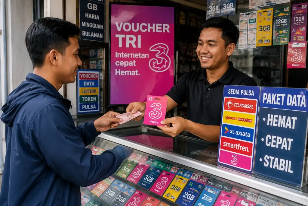 Cara Memasukan Voucher Tri Terbaru 2026, Lewat Kode Dial dan Solusi Jika Gagal