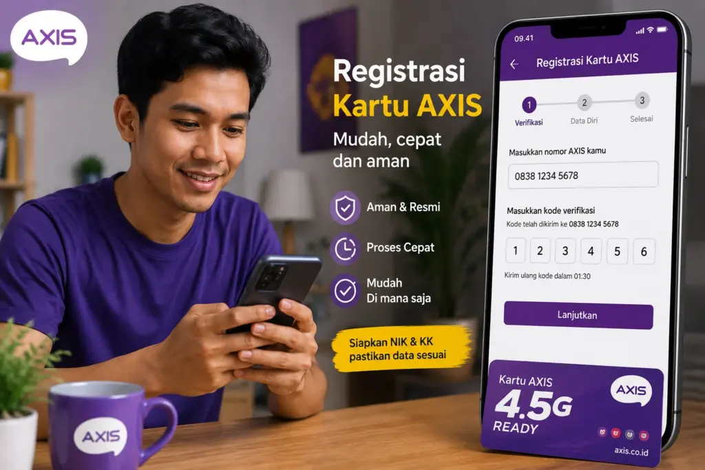Cara Registrasi Kartu AXIS Terbaru 2026, Mudah Lewat AXISNET