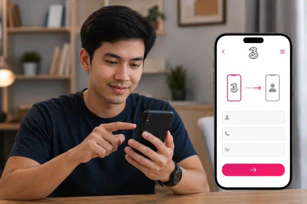 Cara Transfer Pulsa Tri ke Sesama Tri dan Solusi Gagal